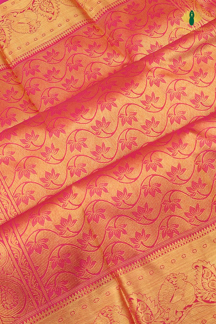 Stunning Rani Pink with Brocade Design