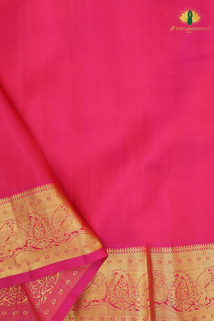 Stunning Rani Pink with Brocade Design