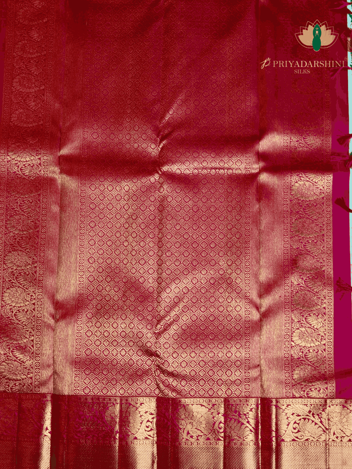 Traditional Kai korvai in Beautiful Ice Blue with Pink Combination