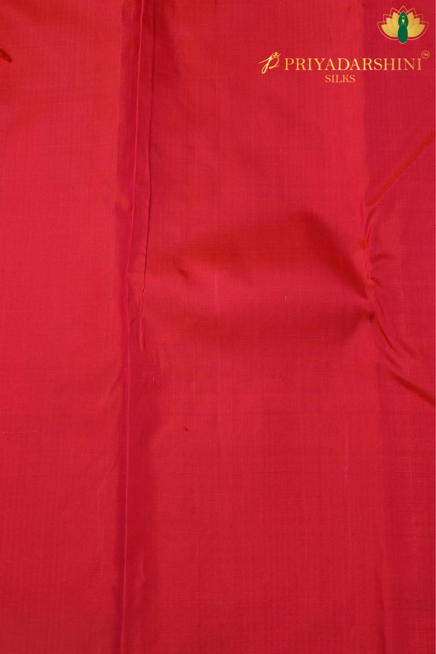 Pure Handloom Kanchivaram Silk Saree Black & Red Floral Designer | Priyadharshini Silks